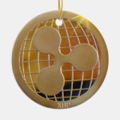XRP Ripple Gouden Ronde Ornament (Voorkant)