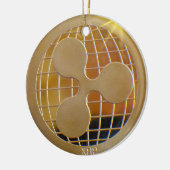 XRP Ripple Gouden Ronde Ornament (Links)