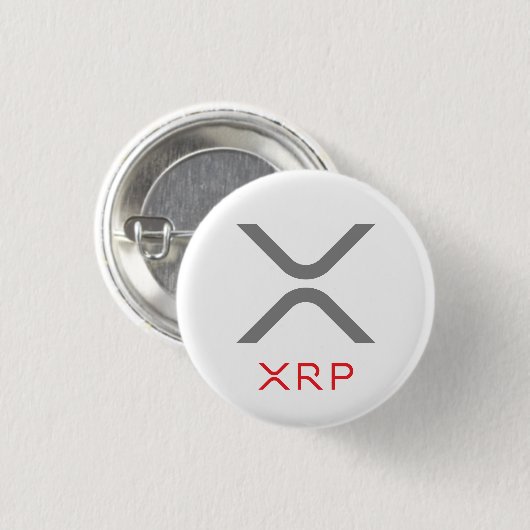 XRP ripple Grey & Red Logo | Button (Voorkant /achterkant)