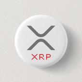 XRP ripple Grey & Red Logo | Button (Voorkant)