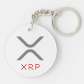 XRP ripple Grey & Red Logo | Sleutelhanger (Achterkant)