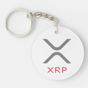XRP ripple Grey & Red Logo Sleutelhanger