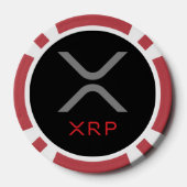 XRP Ripple grijs & rood logo | Poker Chips (Achterkant)