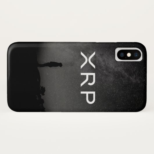 XRP Ripple zwarte grijze melkachtige telefooncase Case-Mate iPhone Case (Achterkant (horizontaal))