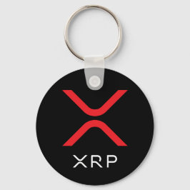 XRP Rood met rimpeling en wit Logo | Basis-Sleutel Sleutelhanger