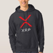 XRP Rood met rimpeling en wit Logo | Hoodie (Voorkant)