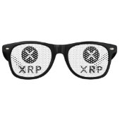 XRP-symbool grappig Crypto Party Favors Retro Zonnebril (Voorkant)