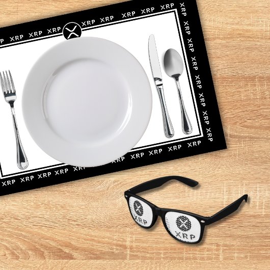 XRP-symbool grappig Crypto Party Favors Retro Zonnebril