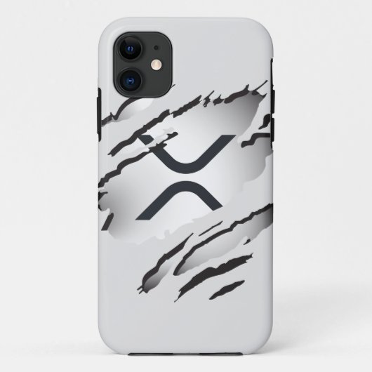 XRP Torn Afbeelding met Logo onthullen onder Case-Mate iPhone Case (Achterkant)