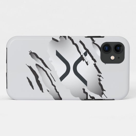 XRP Torn Afbeelding met Logo onthullen onder Case-Mate iPhone Case (Achterkant (horizontaal))