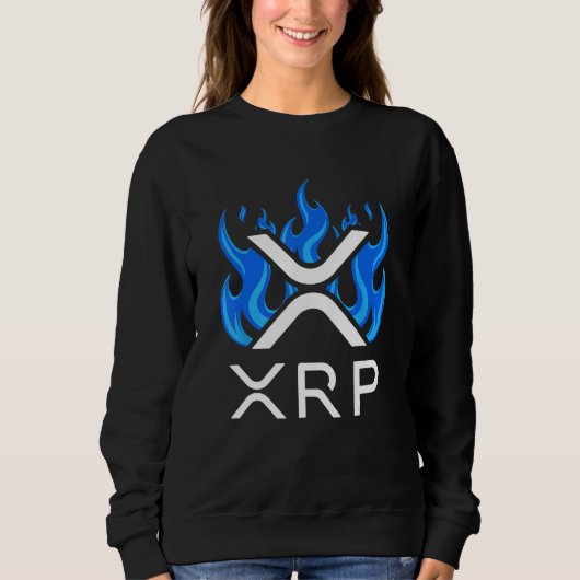 XRP - XRP Cryptocurrency - Logo XRP - Blauwe Flame Trui (Voorkant)