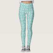 X's en O's op maat van riptide blauwgroen Leggings (Voorkant)