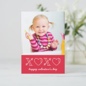 Xs & Os Classroom Valentijn - Roos Kaart (Staand voorkant)