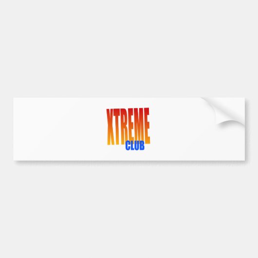 xtreme club bumpersticker (Voorkant)