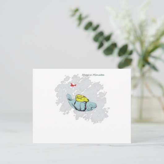 Xtreme Manatee Skydiving Briefkaart (Staand voorkant)