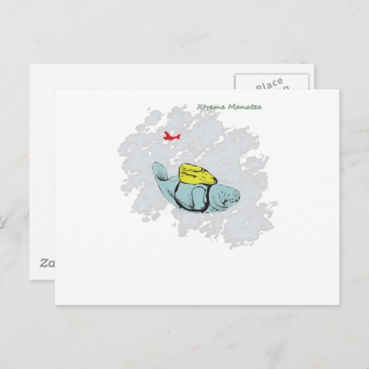 Xtreme Manatee Skydiving Briefkaart (Voorkant / Achterkant)
