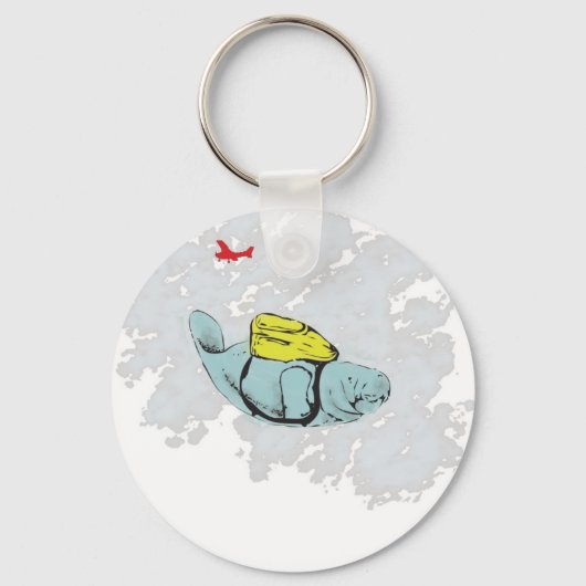 Xtreme Manatee Skydiving Sleutelhanger (Voorkant)