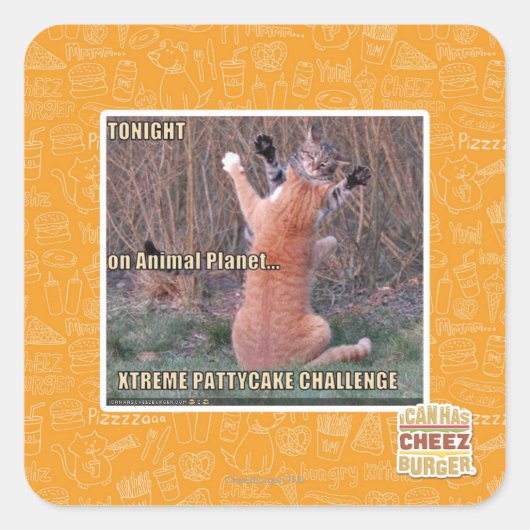 Xtreme PattyCake Challenge Vierkante Sticker (Voorkant)