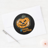 Xtreme pompoen carving ronde sticker (Envelop)