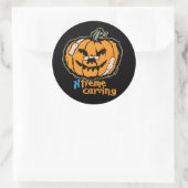Xtreme pompoen carving ronde sticker (Tas)