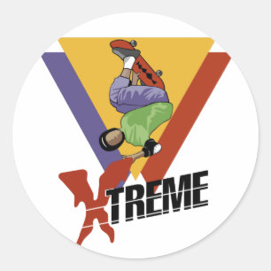 Xtreme Skateboardstickers Ronde Sticker
