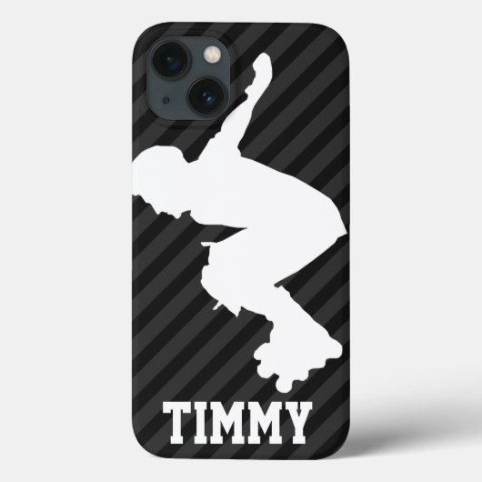 Xtreme Skating; zwarte en donkergrijze strepen Case-Mate iPhone Case (Achterkant)