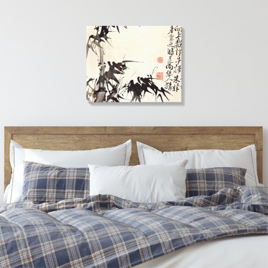 Xu Wei - Bamboe Canvas Afdruk (Insitu (Slaapkamer))