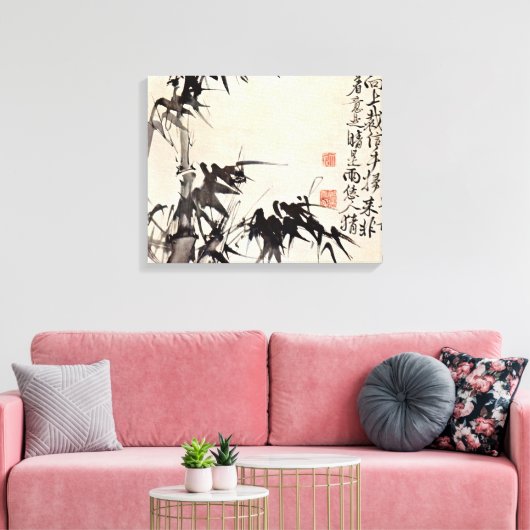 Xu Wei - Bamboe Canvas Afdruk (Insitu (Woonkamer))
