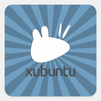 Xubuntu blauwgroen starburst vierkante sticker
