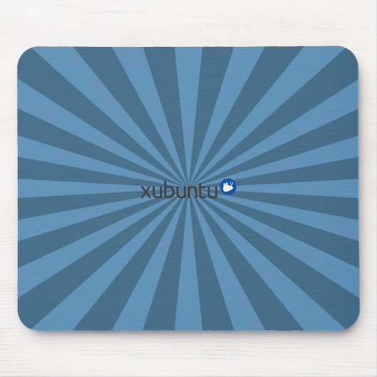 Xubuntu Linux Blue StarBurst Muismat (Voorkant)