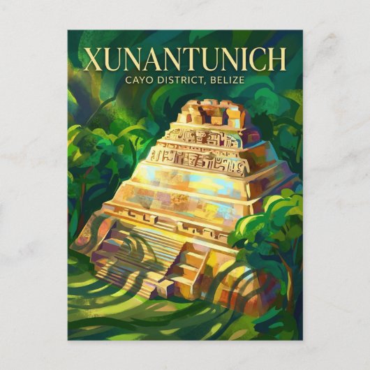 Xunantunich Mayan Ruins Belize Briefkaart (Voorkant)