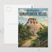 Xunantunich Mayaruïnes Belize Briefkaart (Voorkant / Achterkant)