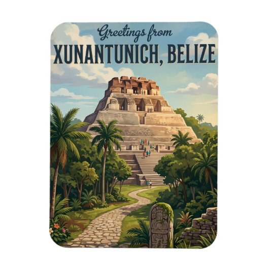 Xunantunich Mayaruïnes Belize Magneet (Verticaal)