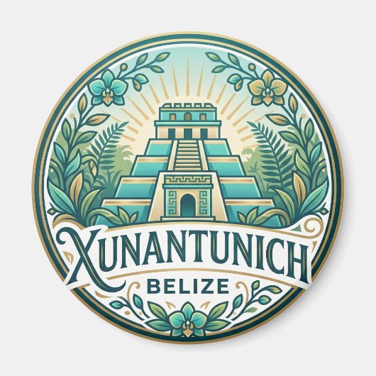 Xunantunich Mayaruïnes Belize Magneet (Voorkant)