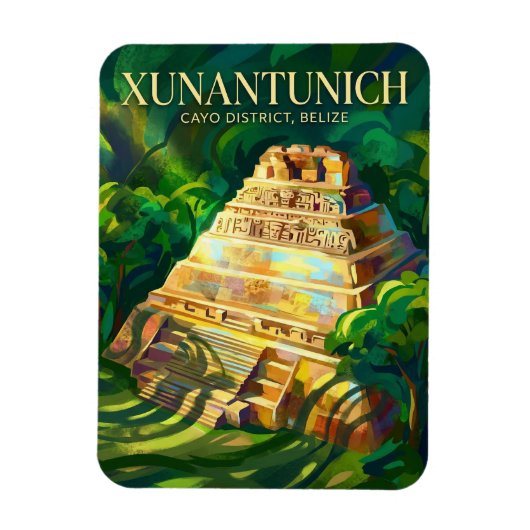 Xunantunich Mayaruïnes Belize Magneet (Verticaal)