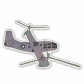 XV-3 Tiltrotor-Vliegtuig Sticker (Voorkant)