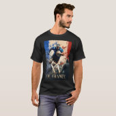 Xv van Frankrijk, rugby, ovalie T-shirt (Voorkant volledig)