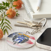 XVIII Airborne Corps Amazing Sky Dragons Sleutelhanger (Voorkant Rechts)