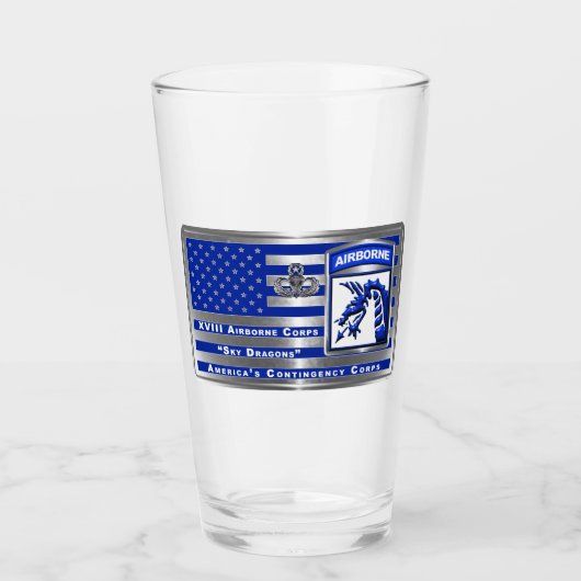 XVIII Airborne Corps America's Contingency Corps Glas (Voorkant)