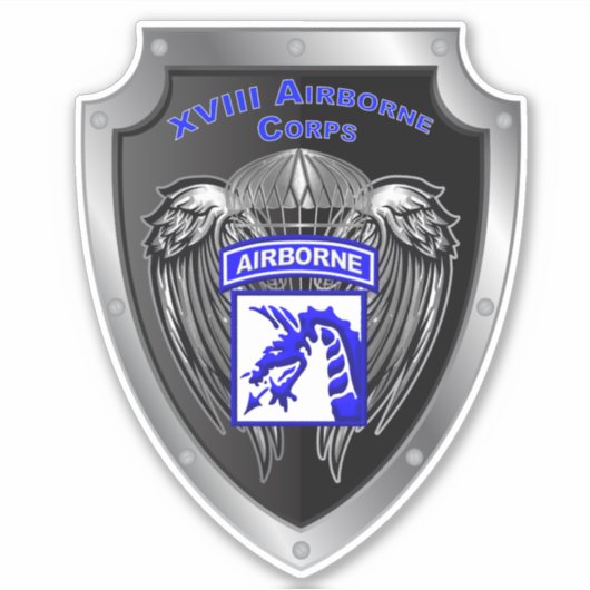 XVIII Airborne Corps "America's Contingency Corps" Sticker (Voorkant)