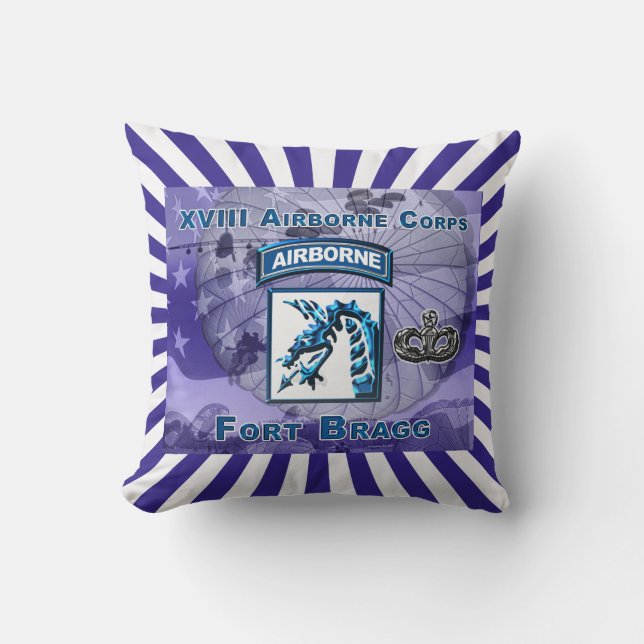 XVIII Airborne Corps Gift Speciaal Sierkussen (Voorkant)