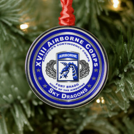 XVIII Airborne Corps Keepomwille Kerstmis Metalen Ornament