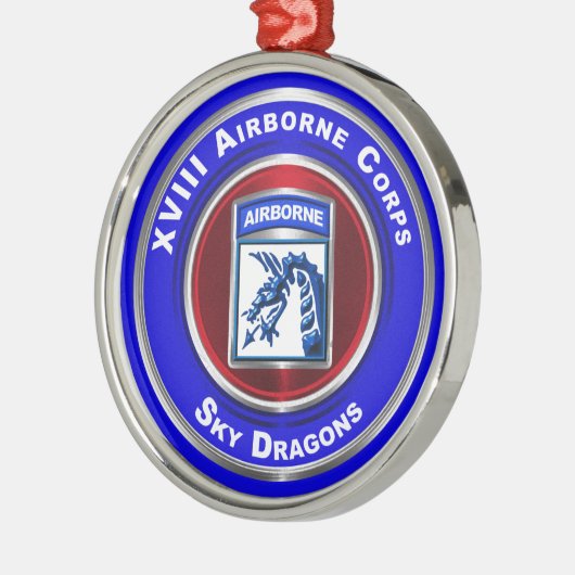 XVIII Airborne Corps Keepomwille Kerstmis Metalen Ornament (Links)