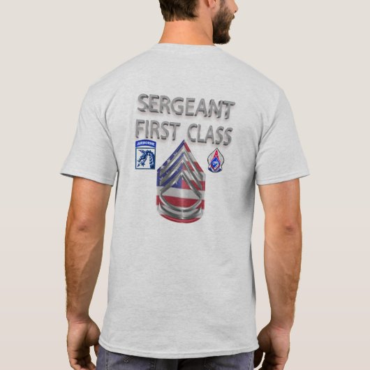 XVIII Airborne Corps sergeant Eerste Klasse T-shirt (Achterkant)