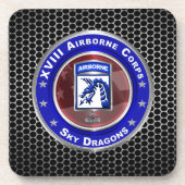 XVIII Airborne Corps Sky Dragons Bier Onderzetter (Voorkant)