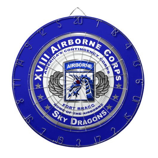 XVIII Airborne Corps Sky Dragons Dartbord (Voorkant)