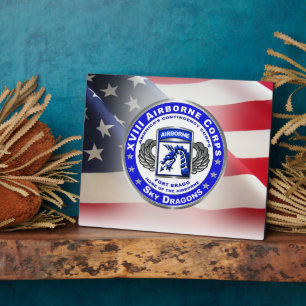 XVIII Airborne Corps "SKY DRAGONS" Fotoplaat