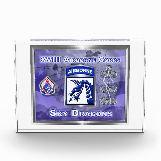XVIII Airborne Corps Sky Dragons Maatwerk Fotoblokken (Voorkant)
