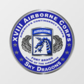 XVIII Airborne Corps SKY DRAGONS Raamsticker (Vel)