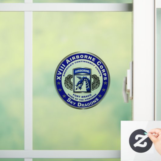 XVIII Airborne Corps SKY DRAGONS Raamsticker (Huis)